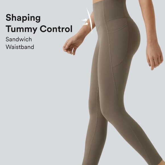 NWT Brown HALARA UltraSculpt SoCinched High Waisted Tummy Control Leggings 3X - Picture 6 of 11